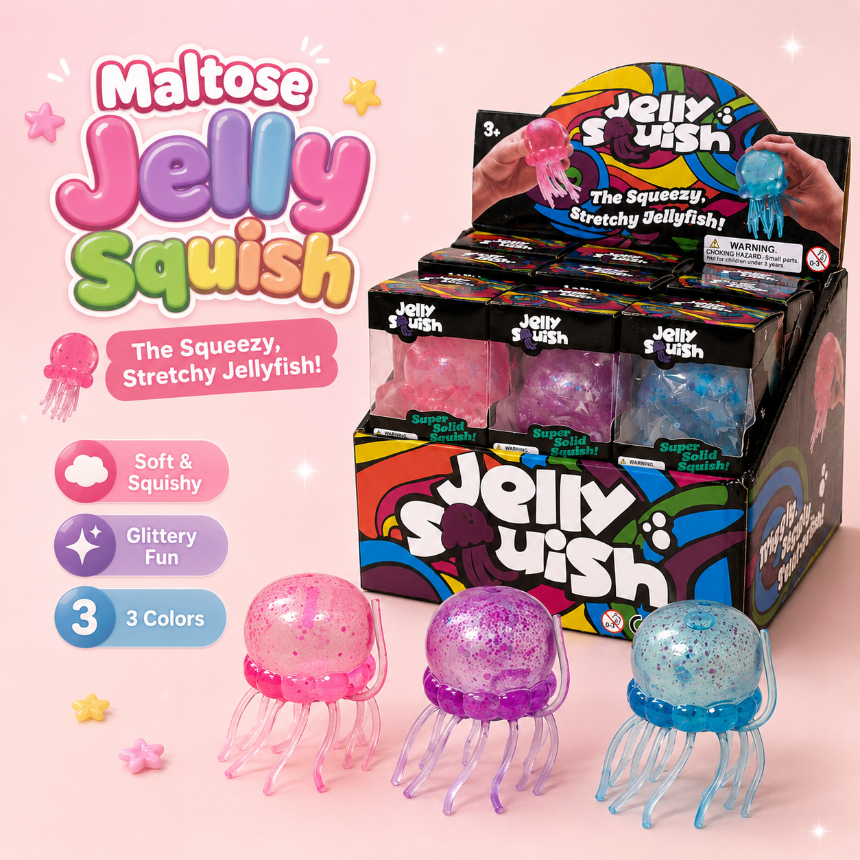 Maltose Squishy - Jellyfish – 12 pcs