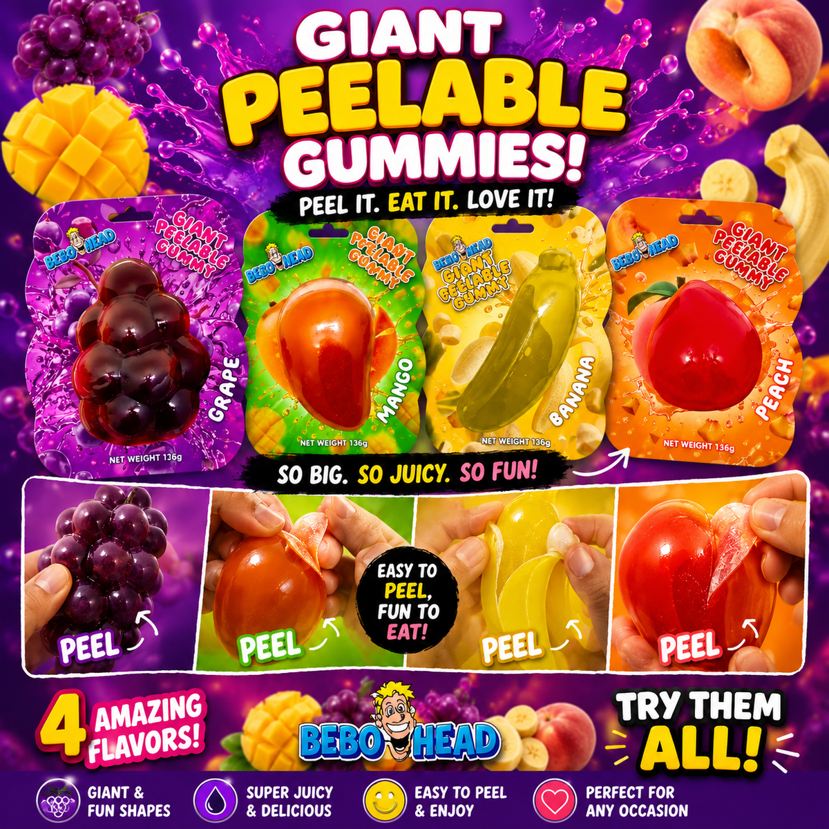 Giant Peelable Gummy - 48 pcs