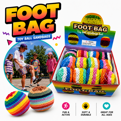 Hacky Sack - 90s Retro Foot Bags - Case of 48