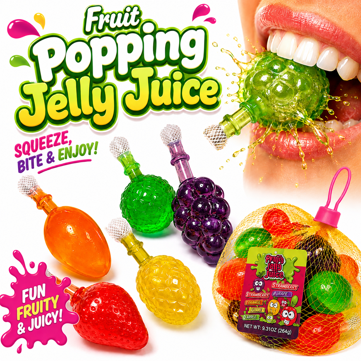 Popping Jelly Juice - Fruit - Case of 40