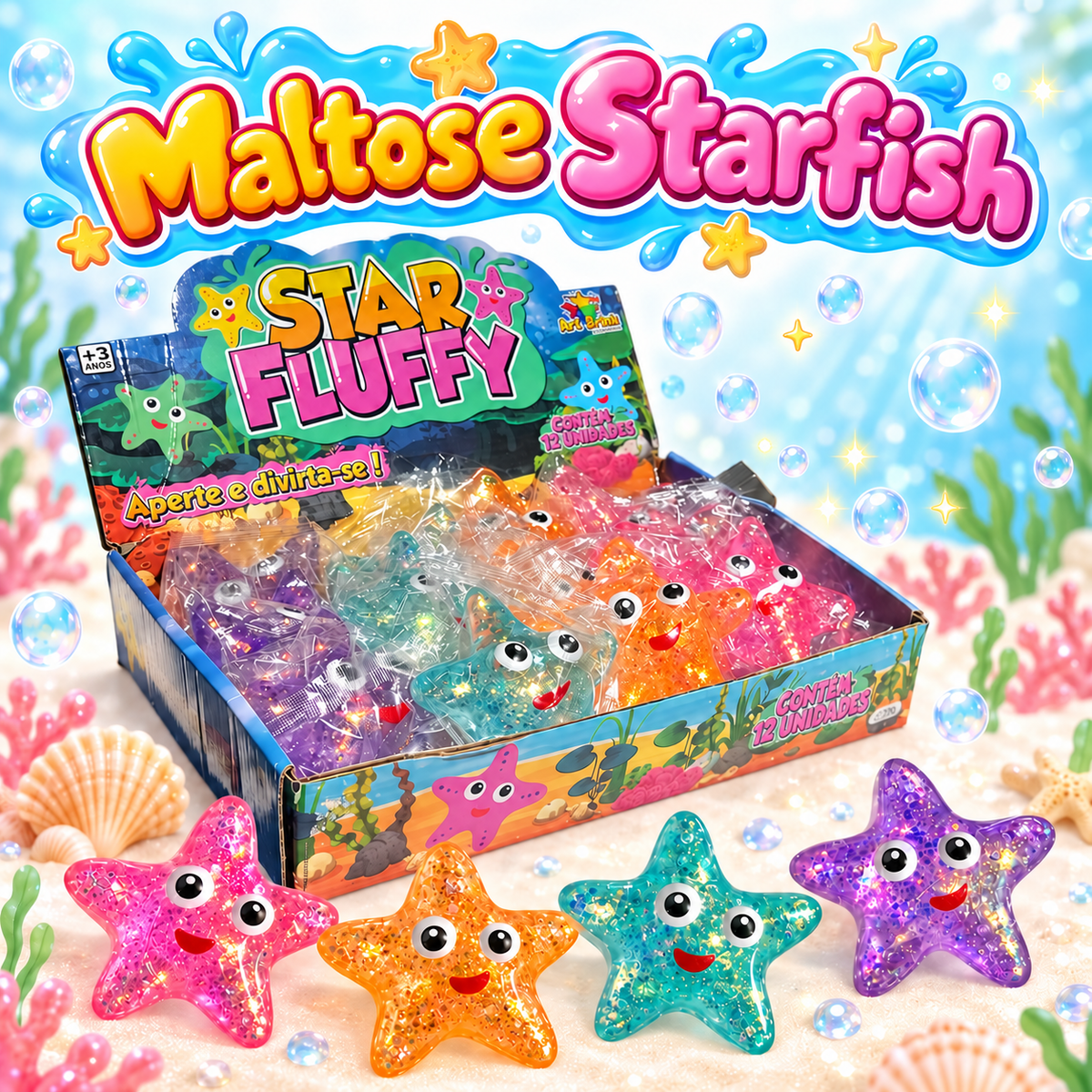 Maltose Squishy - Starfish – 12 pcs