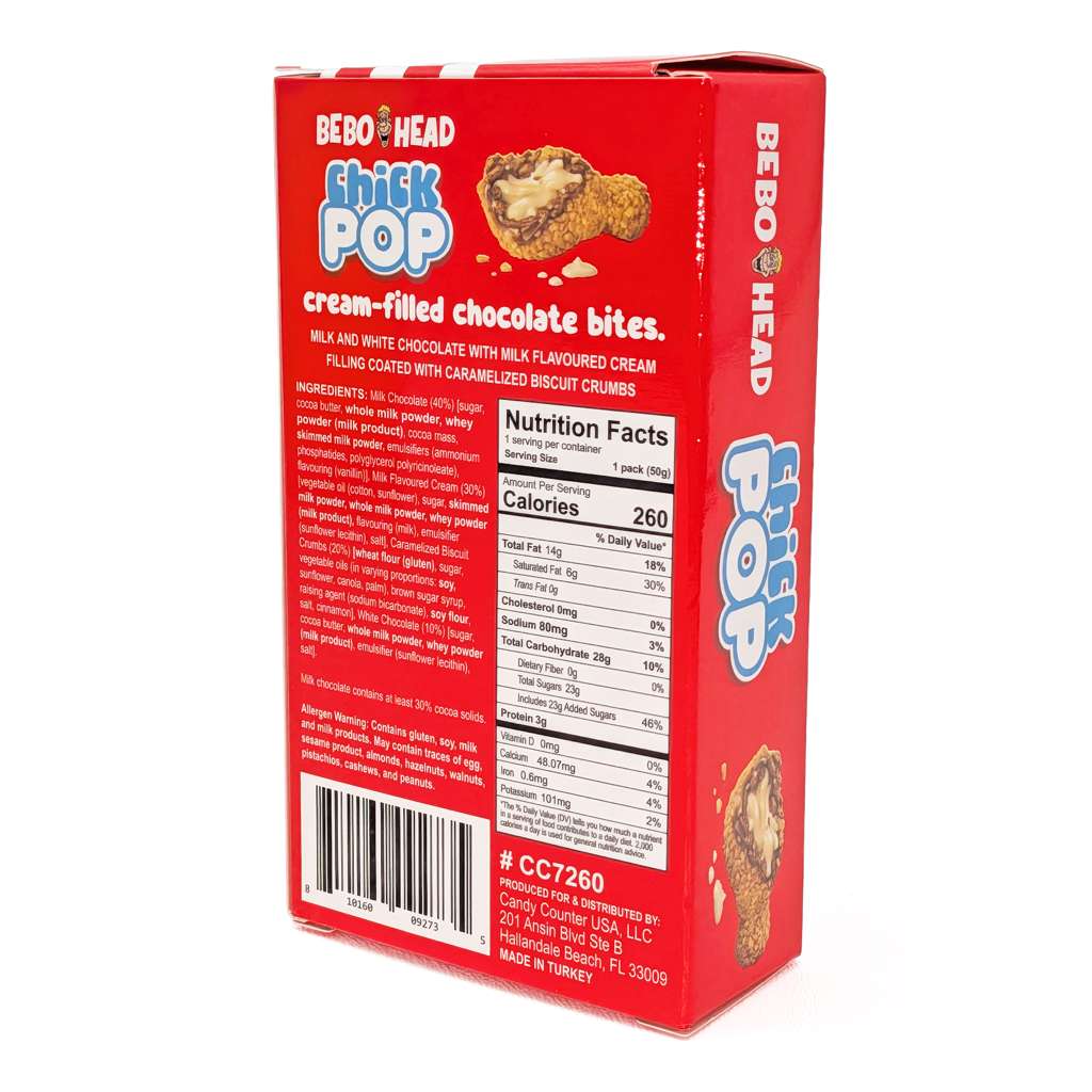 Chick Pop Cream-Filled Chocolate Bites - Case of 72