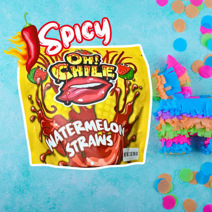 Oh! Chile Watermelon Straws - Case of 12
