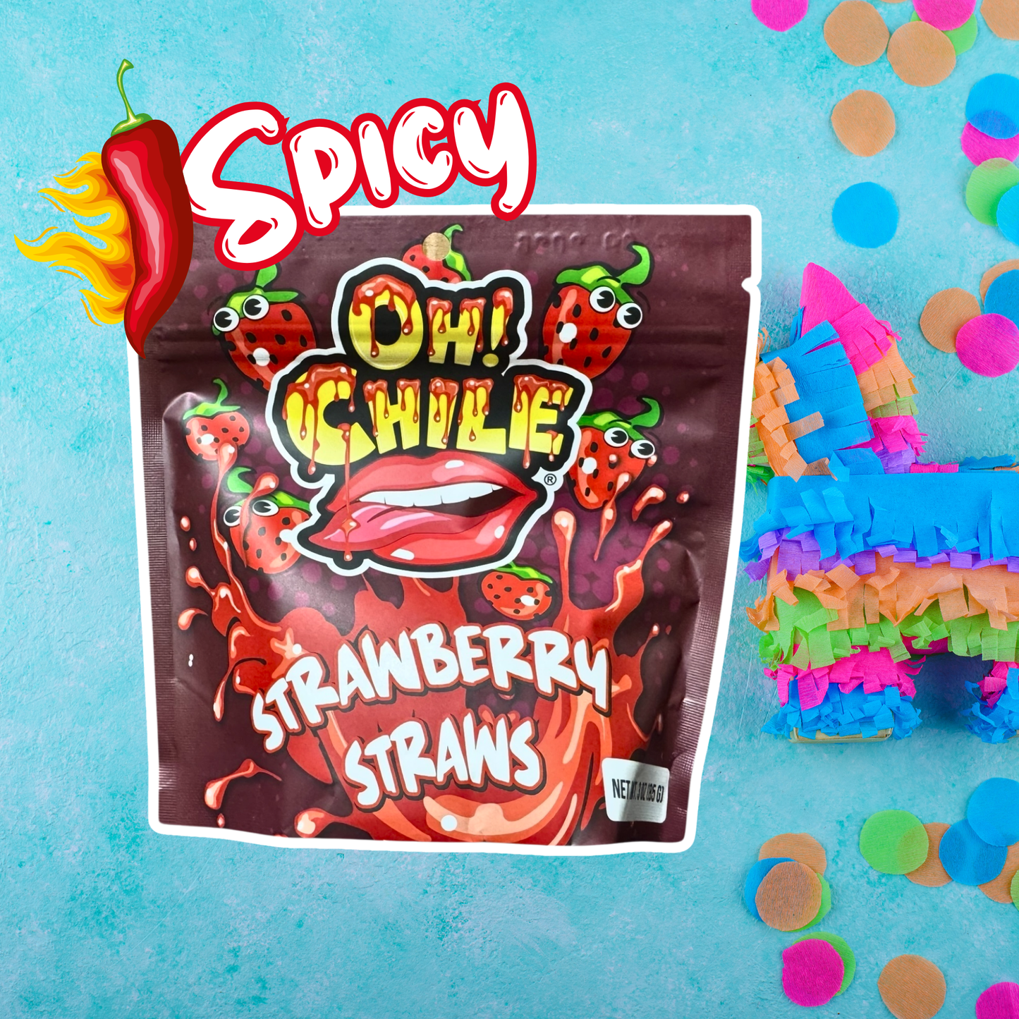 Oh! Chile Strawberry Straws - Case of 12