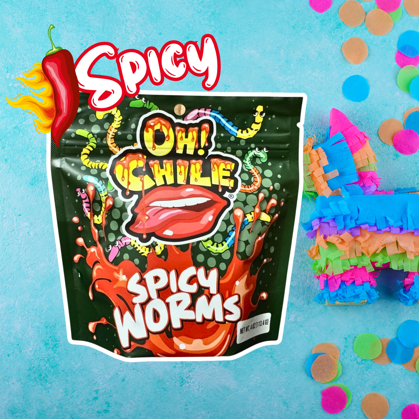 Oh! Chile Spicy Worms - Case of 12