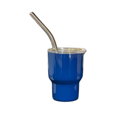 Mini Shot Glass with straws 2oz - Solid - Case of 24