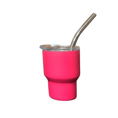 Mini Shot Glass with straws 2oz - Bright - Case of 24