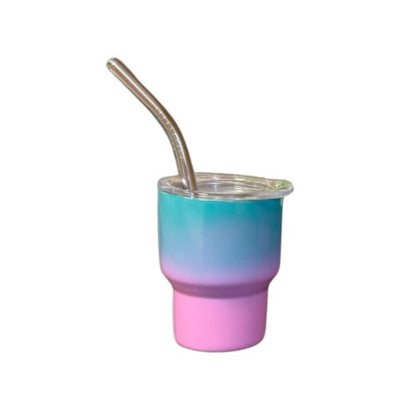 Mini Shot Glass with straws 2oz - Ombre - Case of 24