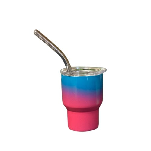 Mini Shot Glass with straws 2oz - Ombre - Case of 24