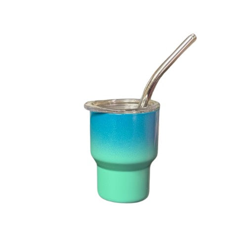 Mini Shot Glass with straws 2oz - Ombre - Case of 24