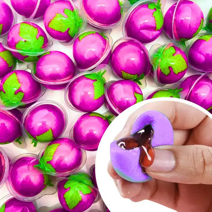 Bulk Candy 100ct Party Tub - Bebo Head Grape Jelly Filled Gummies - Case of 8