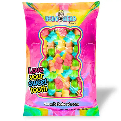 Bulk Candy Gummies – Sour! Neon Bears - Case of 26.45 lb