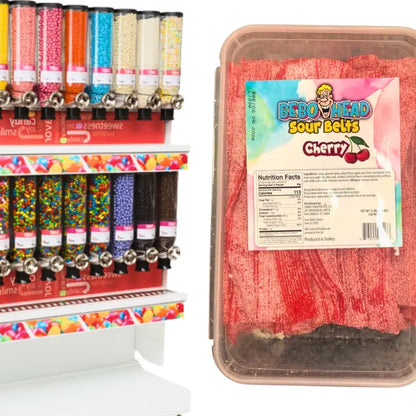 Bulk Candy Belts – Sour Cherry - Case of 19.8 lbs