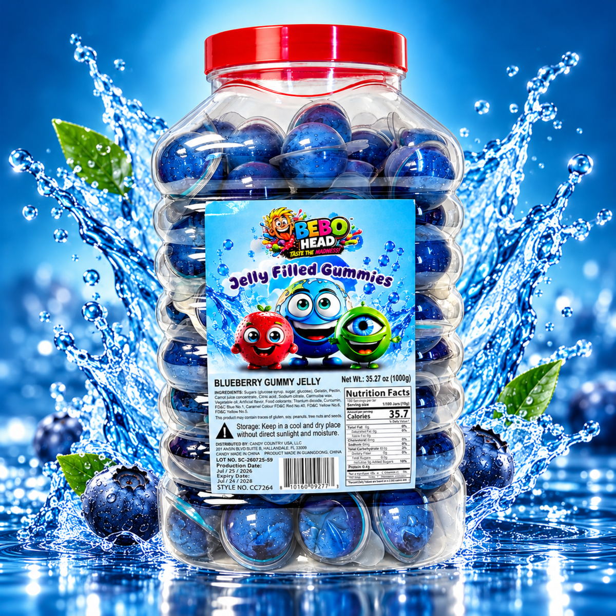 Blueberry Jelly Filled Gummies 🫐