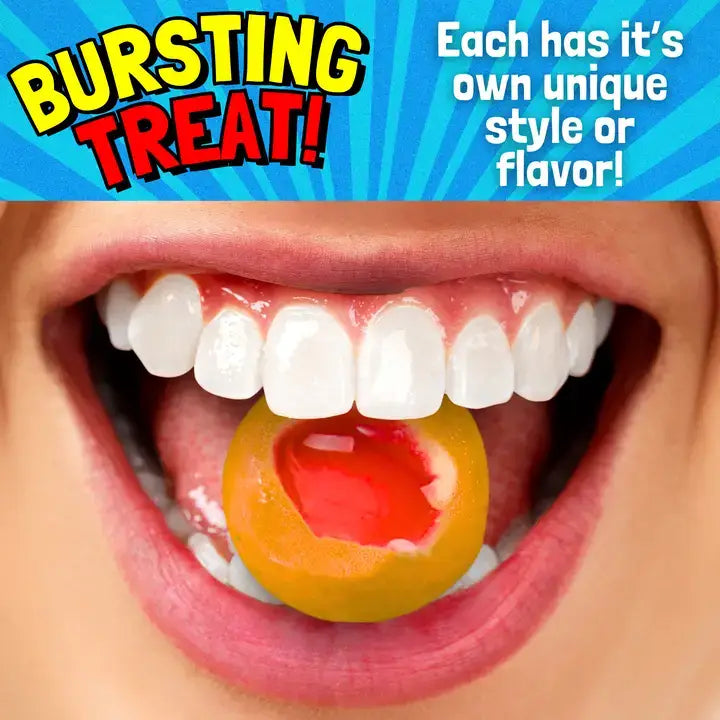 Bulk Candy 100ct Party Tub -   Bebo Head Orange Jelly Filled Gummies - Case of 8