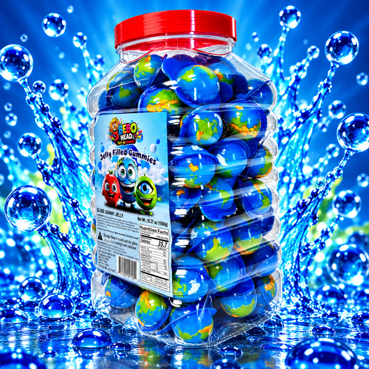 Globe Jelly Filled Gummies 🌎