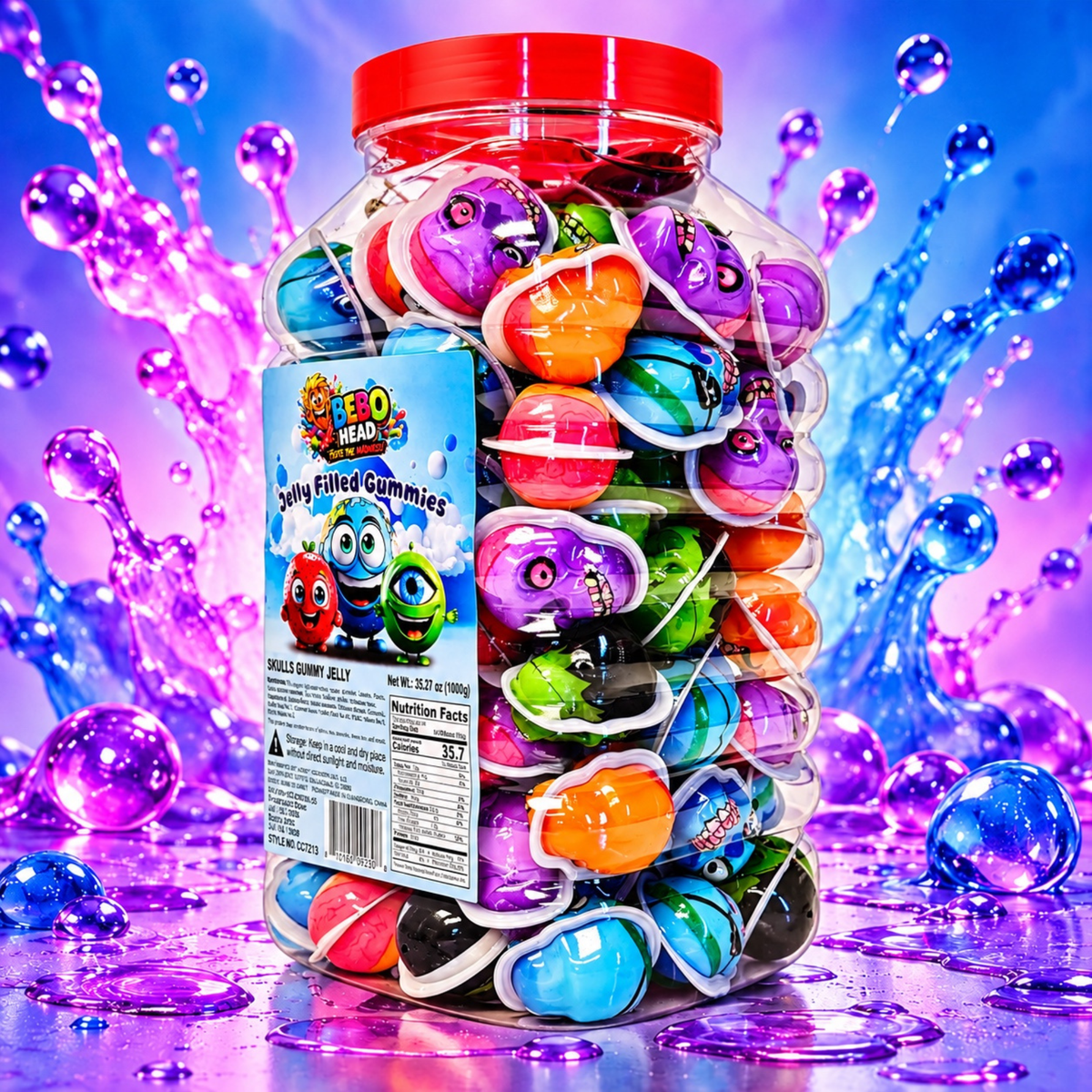 Skull Jelly Filled Gummies 💀